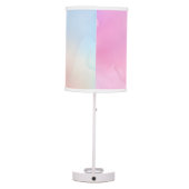 Vibrant Pastel Watercolor Name Monogram Table Lamp (Back)