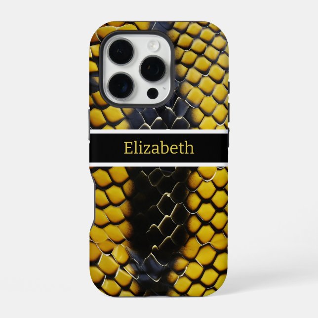 Vibrant patterns of a venomous snake iphone case (Back)