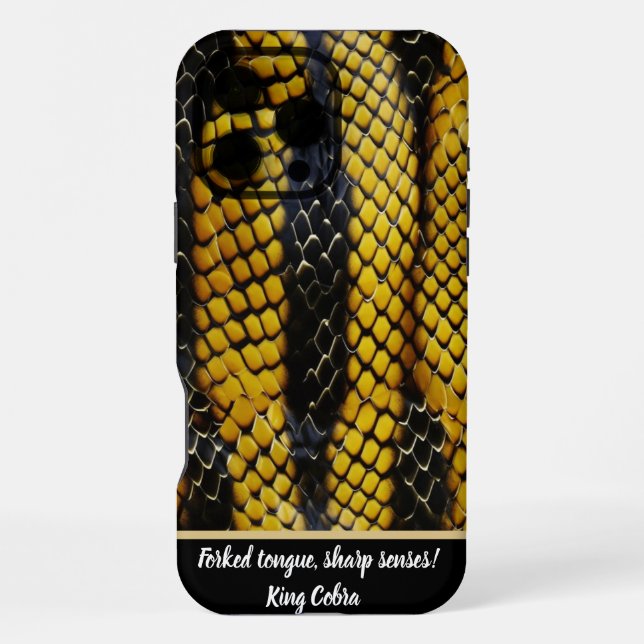 Vibrant patterns of a venomous snake iphone case (Back)