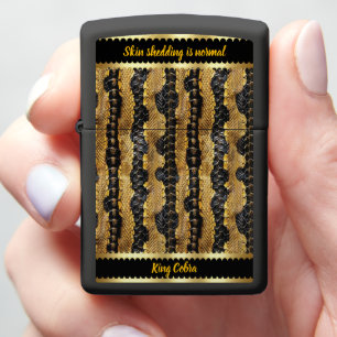 Vibrant patterns of shed snakeskin zippo lighter