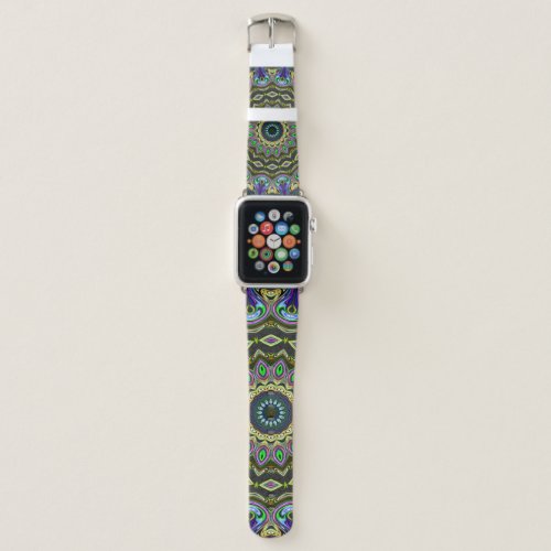 vibrant peace mandala pattern background apple watch band