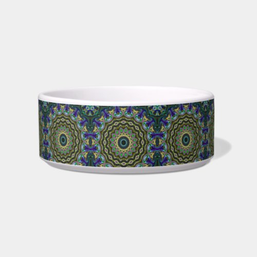 vibrant peace mandala pattern background bowl