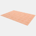 Vibrant Peach Geometric Pattern Area Rug | Zazzle