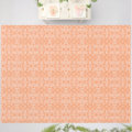 Vibrant Peach Geometric Pattern Area Rug | Zazzle