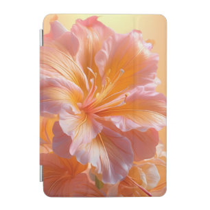 Vibrant Peach Hibiscus Floral iPad Mini Cover