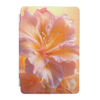 Vibrant Peach Hibiscus Floral iPad Mini Cover