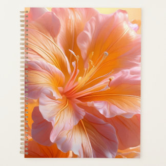 Vibrant Peach Hibiscus Floral Planner