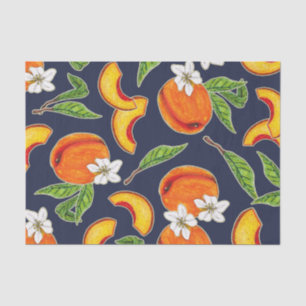 Vibrant Peaches & Blossoms Tissue Paper