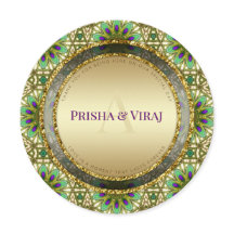 Vibrant Peacock Colors Indian Wedding Invitation