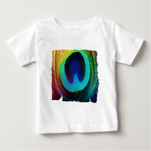 Vibrant Peacock Feather Baby T-Shirt