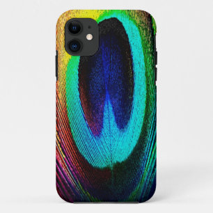 Vibrant Peacock Feather iPhone 11 Case