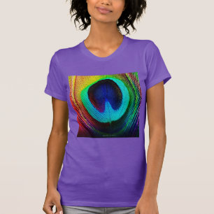Vibrant Peacock Feather T-Shirt