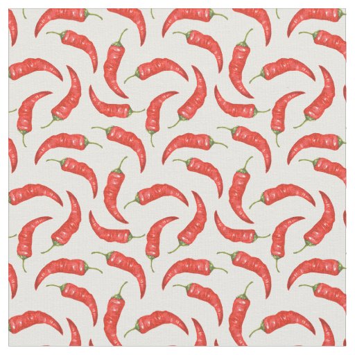 Vibrant Pepper Pattern Custom Craft Fabric