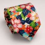 Vibrant Personalizable Tropical Floral Neck Tie<br><div class="desc">Unleash your bold side with this eye-catching tropical floral neck tie, bursting with lush blossoms and vibrant hues that evoke the energy of an island paradise. Designed to add a splash of festivity to any outfit, whether you're dressing up for a summer wedding, a tropical getaway, or just want to...</div>