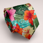 Vibrant Personalizable Tropical Floral Neck Tie<br><div class="desc">Unleash your bold side with this eye-catching tropical floral neck tie, bursting with lush blossoms and vibrant hues that evoke the energy of an island paradise. Designed to add a splash of festivity to any outfit, whether you're dressing up for a summer wedding, a tropical getaway, or just want to...</div>