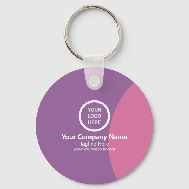 Vibrant Personalized Business Marketing Swag Gift Keychain (Front)