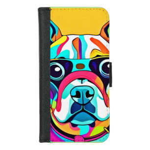 Vibrant Pet Glasses Design iPhone 8/7 Wallet Case