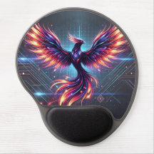 Vibrant Phoenix Desk Mat | Colorful Gaming & Offic