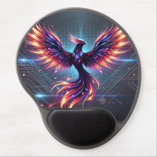 Vibrant Phoenix Desk Mat | Colorful Gaming & Offic Gel Mouse Pad