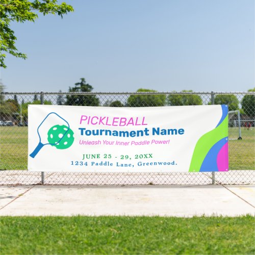 Vibrant Pickleball Tournament Banner