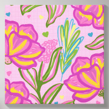 Vibrant Pink Abstract Floral