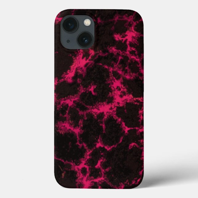 Vibrant Pink and Black Flames Case-Mate iPhone Case (Back)