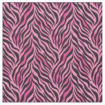 Vibrant Pink and Black Zebra Print Fabric