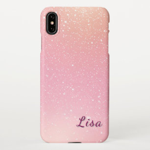 Vibrant Pink and Glittery Background iPhone XS Max Case
