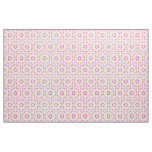 Vibrant Pink Autumn Brown Repeating Star Pattern Fabric