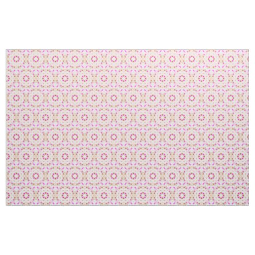 Vibrant Pink Autumn Brown Repeating Star Pattern Fabric