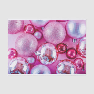 Vibrant Pink Christmas Ornaments  Tissue Paper