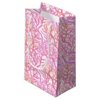 Vibrant Pink Coral Reef  Small Gift Bag