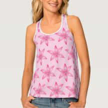 Vibrant Pink Floral All Over Tank Top