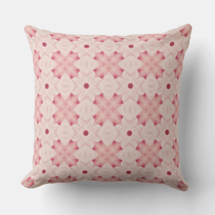 Vibrant Pink Geometric Mediteranean Inspired Outdoor Pillow