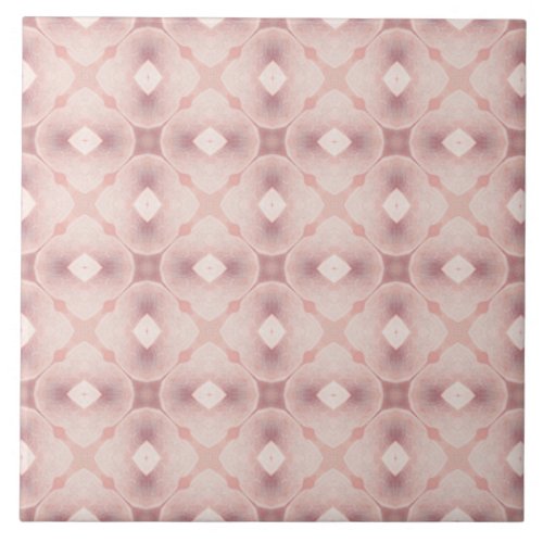 Vibrant Pink Geometric Seamless Art Deco Inspired Ceramic Tile
