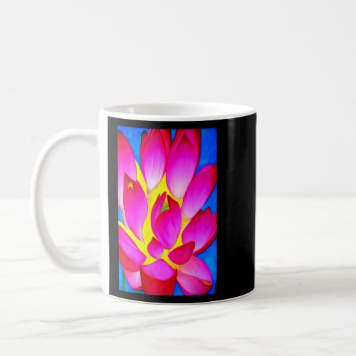 Vibrant Pink Lotus for both Energy and Peaceful Me Coffee Mug