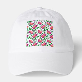 Vibrant Pink Orange Floral Pattern Hat