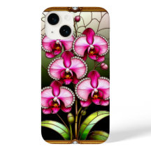 Vibrant pink Orchids in Ornamental Gold Frame