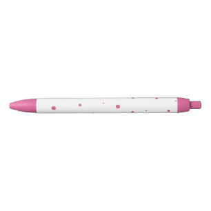 Vibrant Pink Polkadot Pen