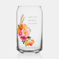Vibrant Pink Poppies Floral Bloom Bridal Shower