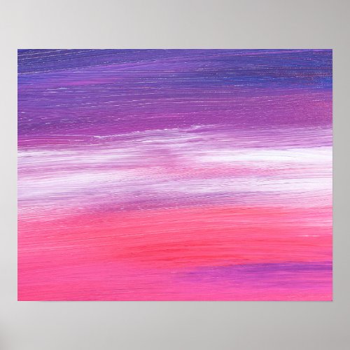 VIBRANT PINK PURPLE ABSTRACT TEXTURE POSTER