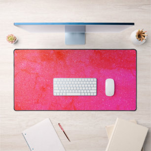 Vibrant Pink & Red Desk Mat - Gaming & Office