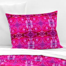 Vibrant pink rose petals L-size floral pattern