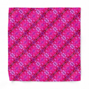 Vibrant pink rose petals M-size floral pattern Bandana