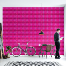 Vibrant pink rose petals XS-size floral pattern