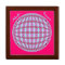 Vibrant Pink/Soft Turquoise X Pattern Globe Design