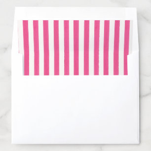 Vibrant Pink Stripes Wedding Envelope Liners