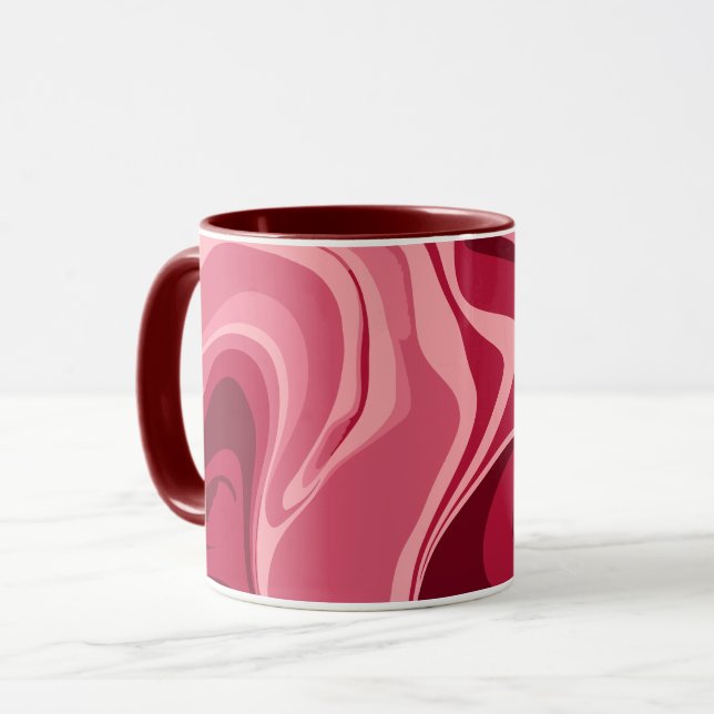 Vibrant Pink Swirls of Passion Mug (Front Left)