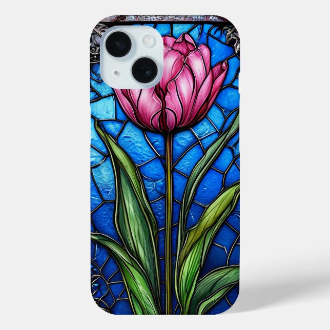 Vibrant pink tulip Case-Mate iPhone case (Back)