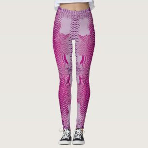 Vibrant Pink Vortex Illusion Leggings